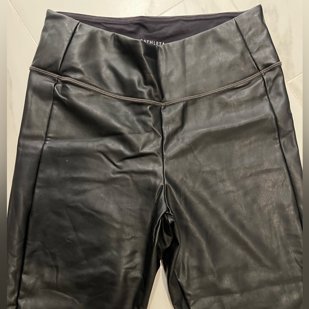 Athleta Faux leather leggings black
